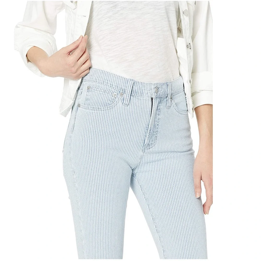 New J Crew Striped denim Jeans Size Size 28 - Picture 2 of 5